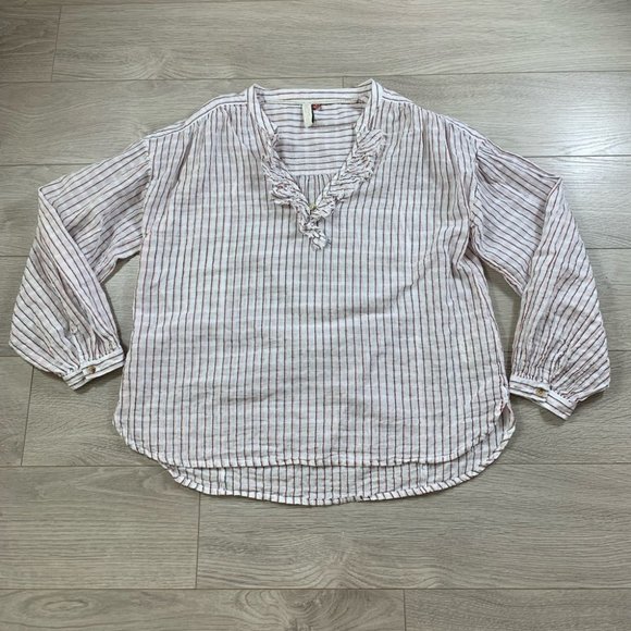 Anthropologie Pilcro Brianna Ruffle Blouse - Picture 2 of 11